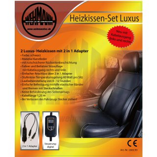 Luxus Heizkissenset schwarz